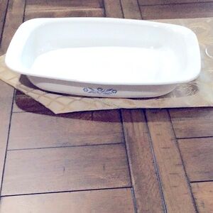 Vintage Corningware cornflower pattern White and Blue Roaster.  9x13. P-21 EUC
